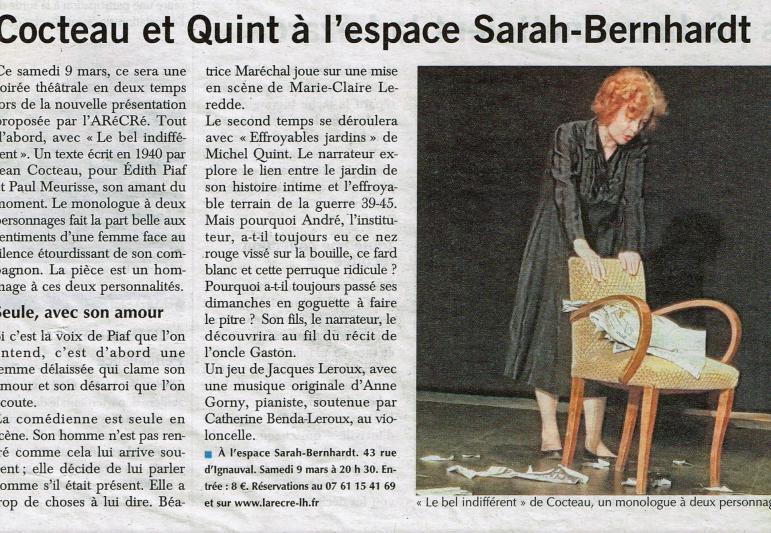 Article bel indifferent 9 mars 2019